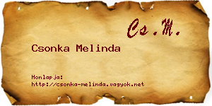 Csonka Melinda névjegykártya