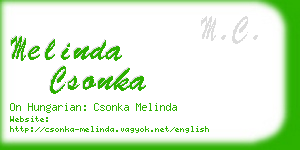 melinda csonka business card